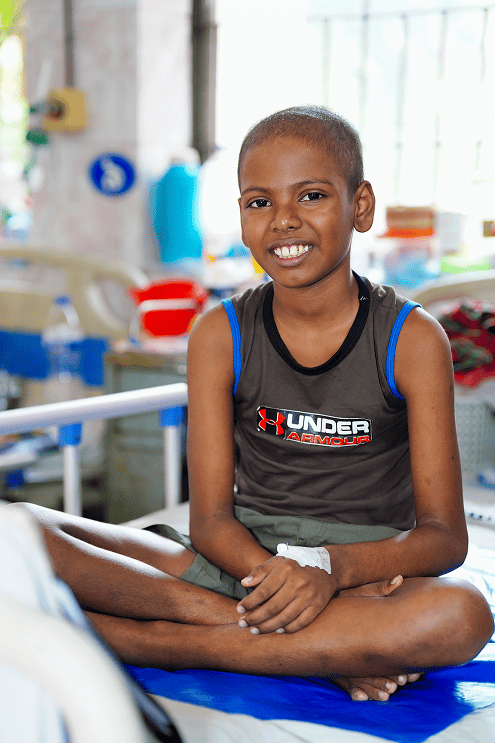 A young patient receiving support in Bangladesh