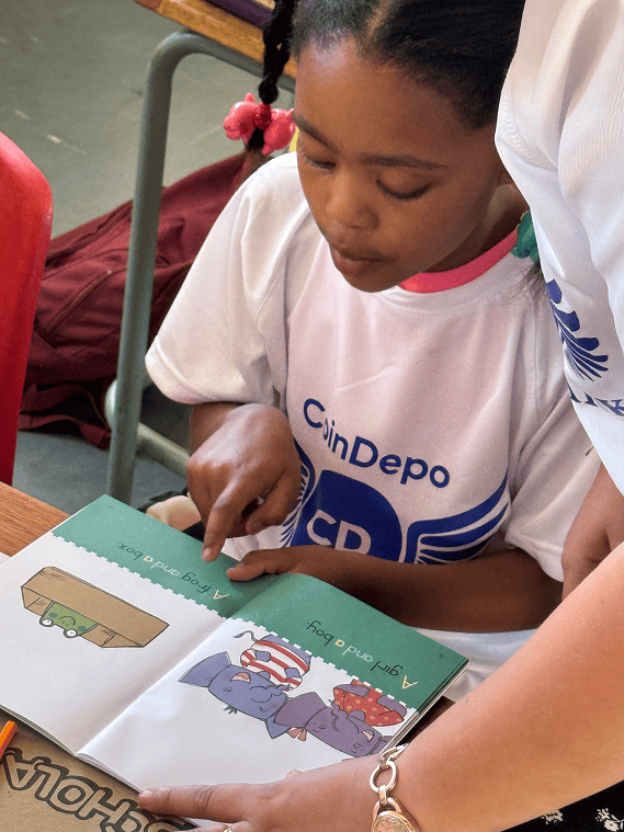 A child taking part in a creative workshop
