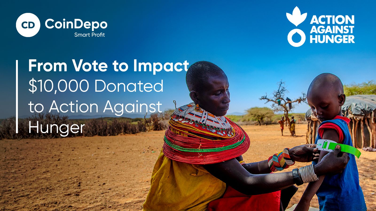 From Community Vote to Action: CoinDepo Makes Its First $10,000 Donation to Action Against Hunger