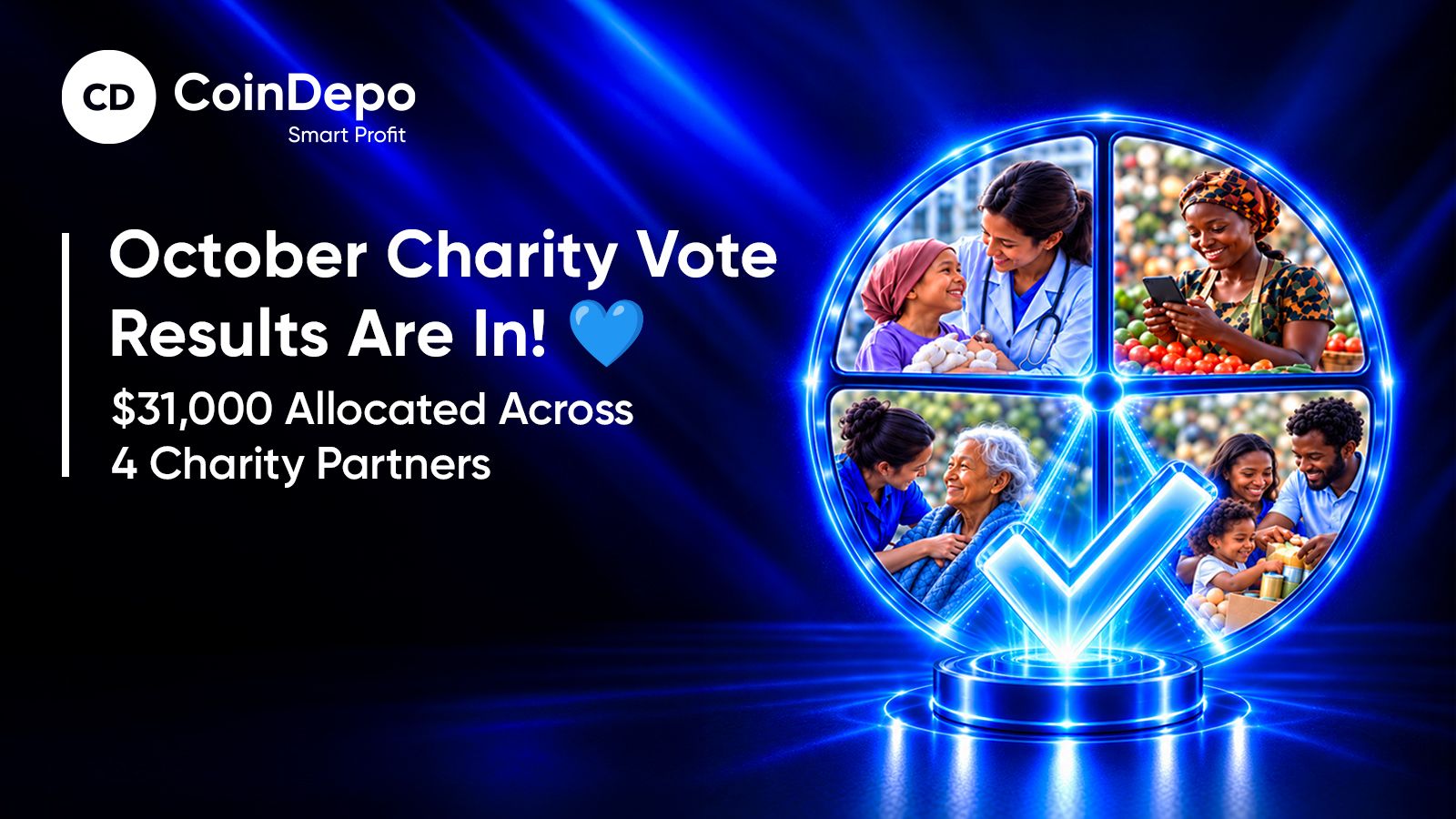 October Charity Vote Results: You Decided, We Delivered $31,000!